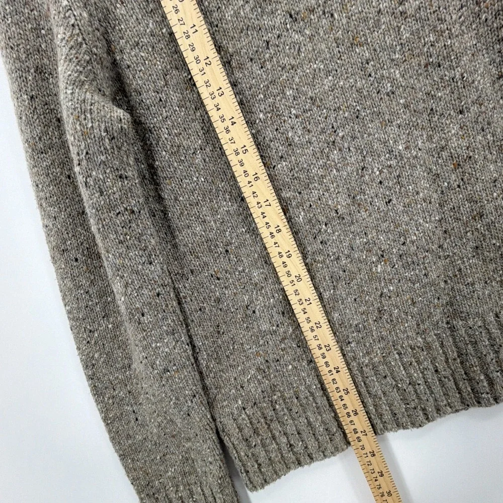 Banana Republic Men's Medium‎ Lambs Wool V-Neck Sweater Oatmeal Tweed Style Code